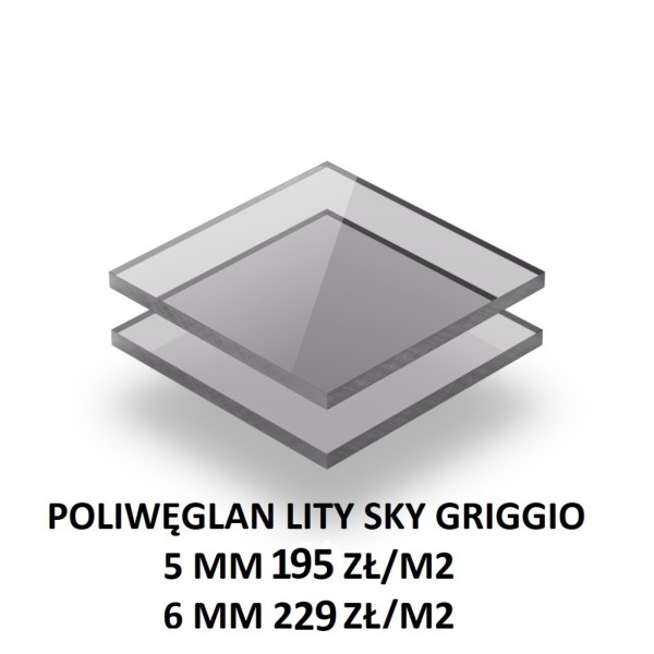 Poliwęglan lity sky griggio/lekki antracyt